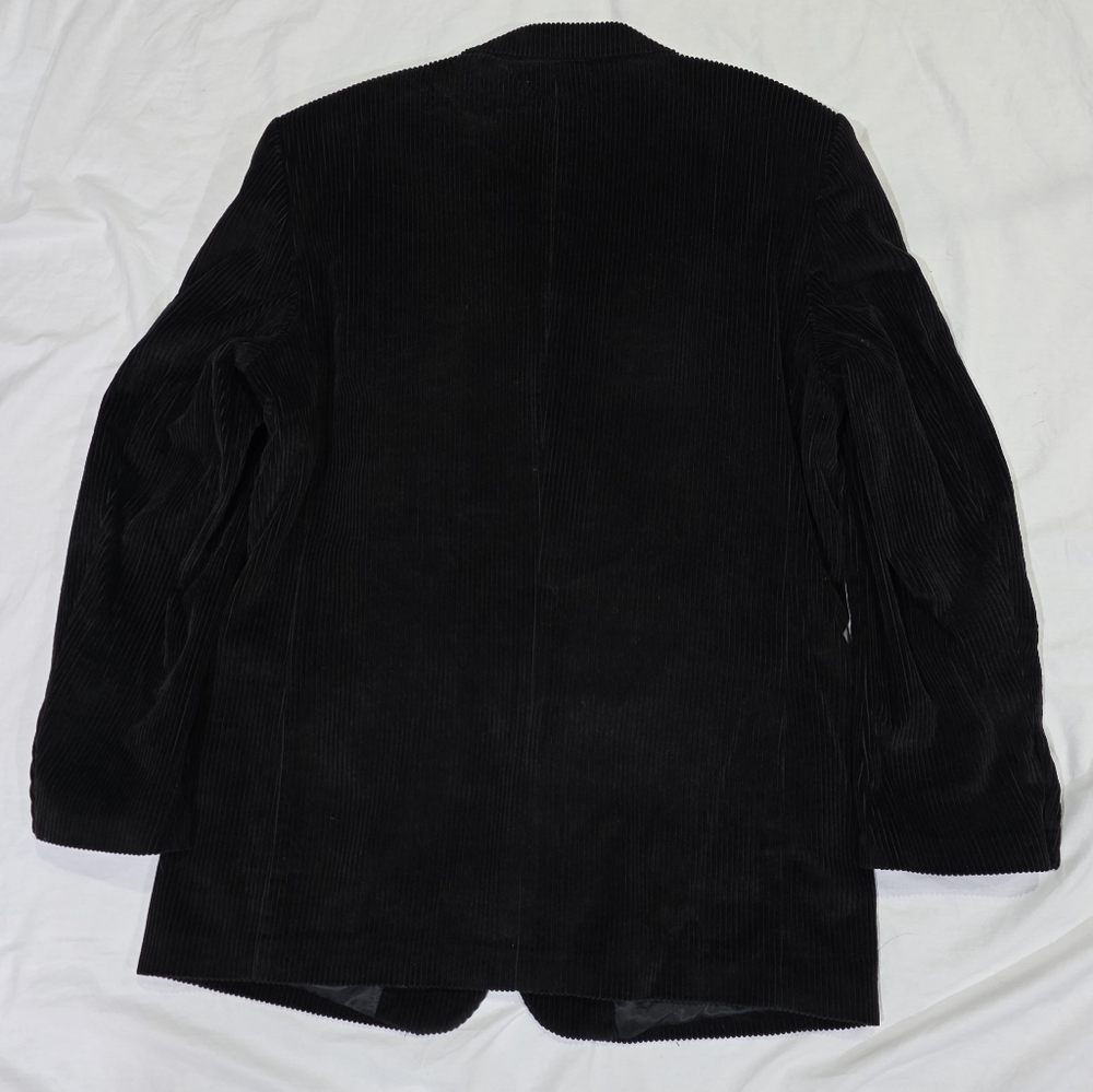 Oleg Cassini Black Wide Whale Corduroy Sports Coat/Blazer. 46XL - Picture 6 of 9